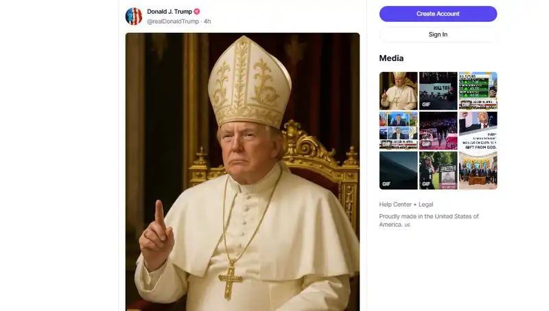 Trump, Papalık'ta Söz Sahibi Oluyor: Kendi Fotoğrafını Paylaştı!