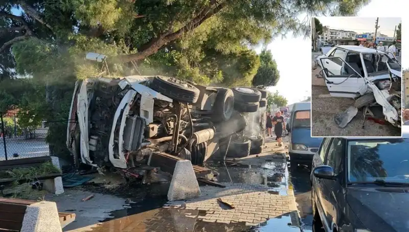 Freni Patlayan Kamyon, Trafikte Feci Bir Kazaya Sebep Oldu