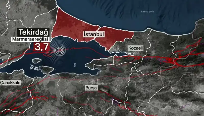 Marmara Denizi'nde Şaşırtan Deprem: 3,7 Büyüklüğünde Sarsıntı!