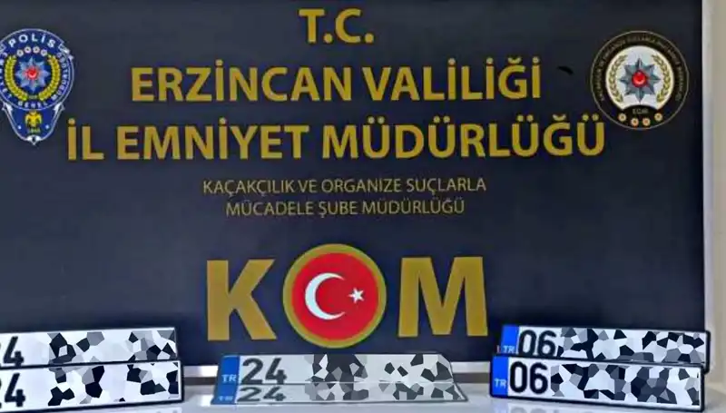 Erzincan'da Şok "APP Plaka" Operasyonu: Suç Şebekesi Çökertildi