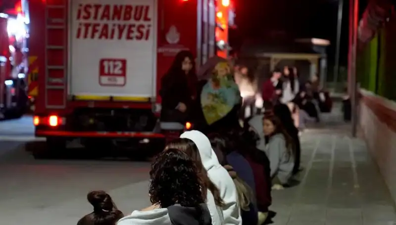 2500 Kişilik Kız Öğrenci Yurdunda Yangın Panik Yarattı